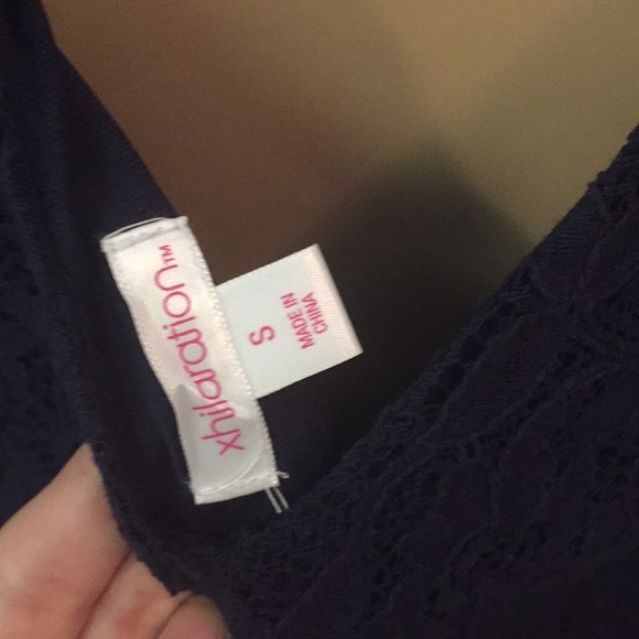 Navy long sleeve lace dress - Picture 6 of 6